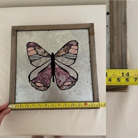 Style at Home With Margie Butterfly Wall Décor Framed Transformation New 14"x14" - Picture 7 of 10